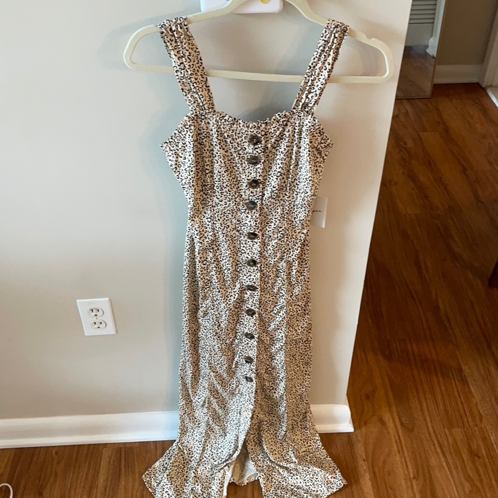 Cheetah print below the knee dress- tags attached